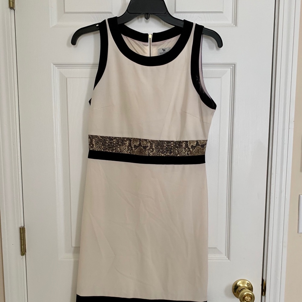 Worthington black and cream dress
